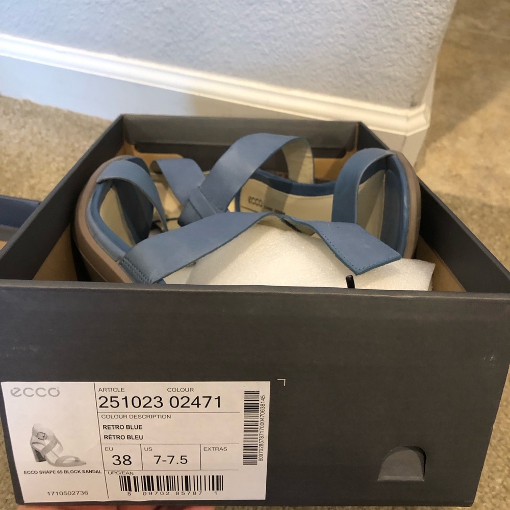 Ecco Light Blue Sandals